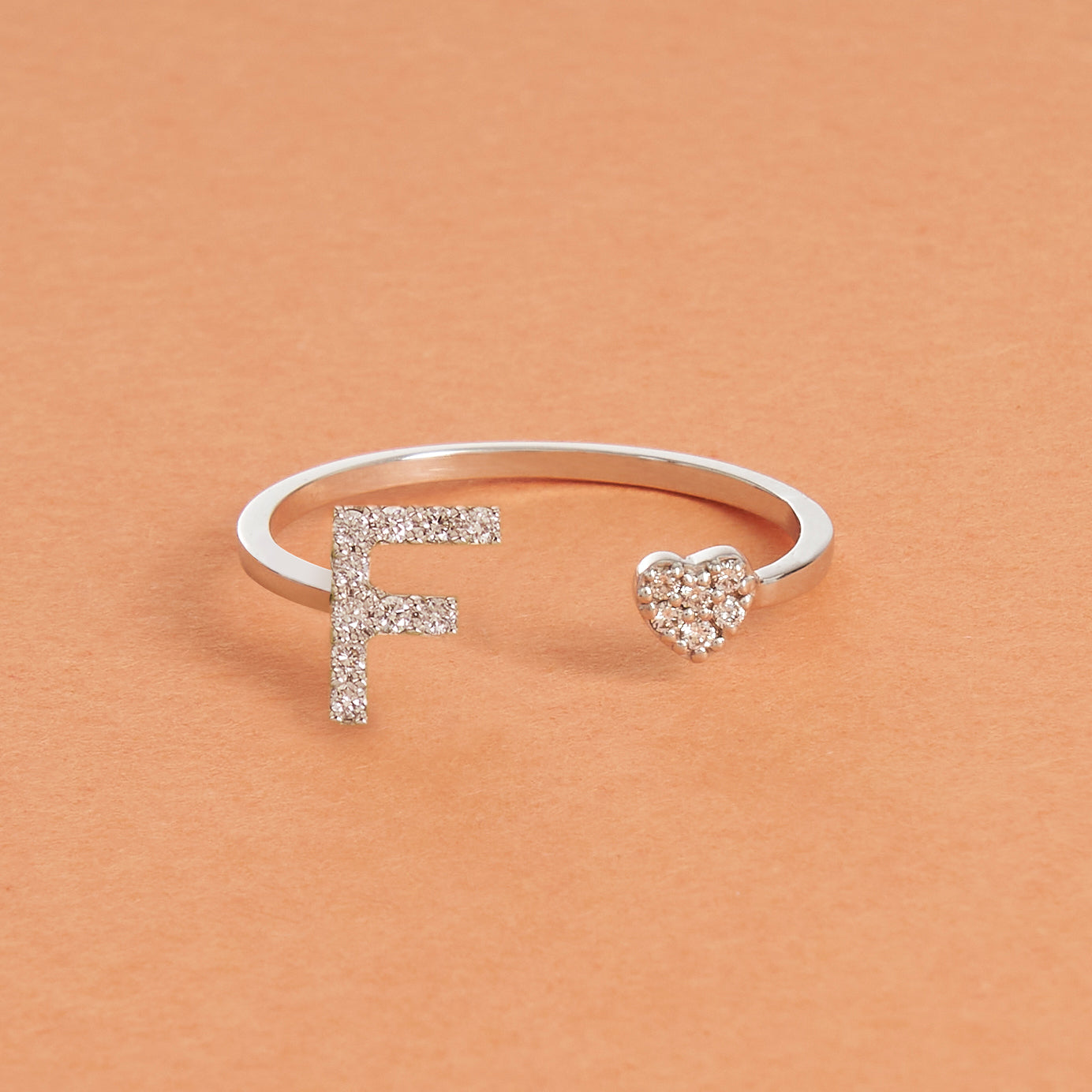 Anello Lettera e Cuore