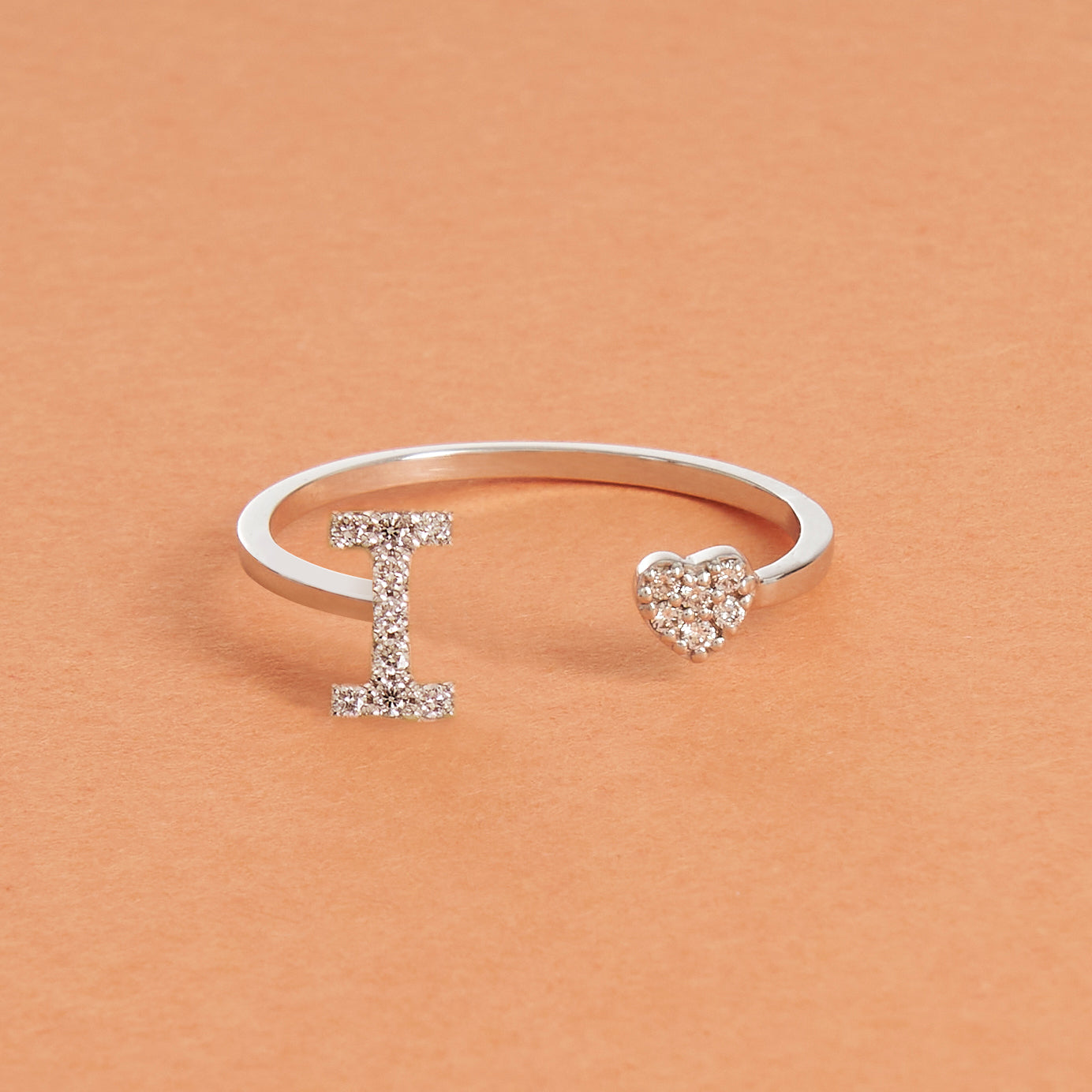 Anello Lettera e Cuore