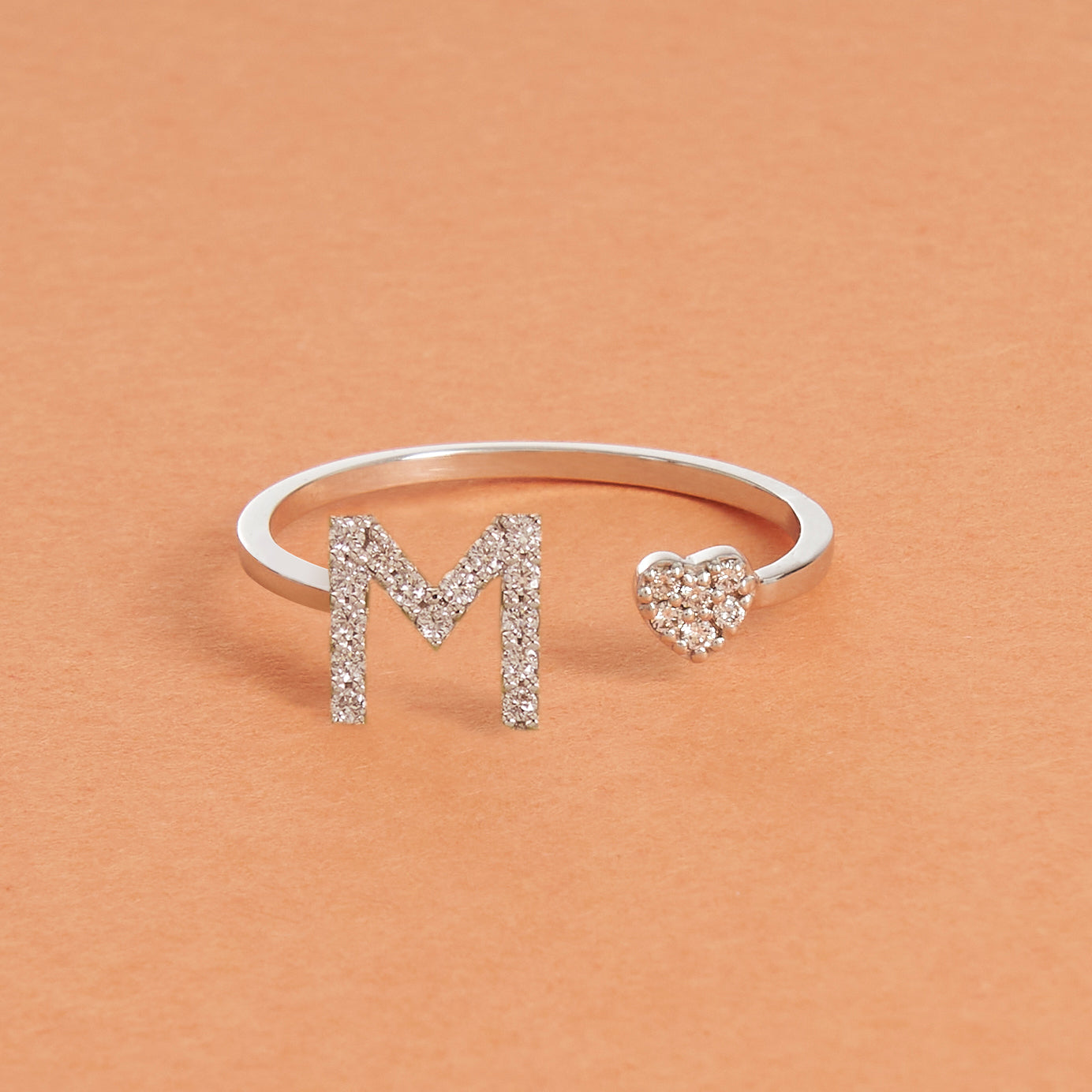 Anello Lettera e Cuore
