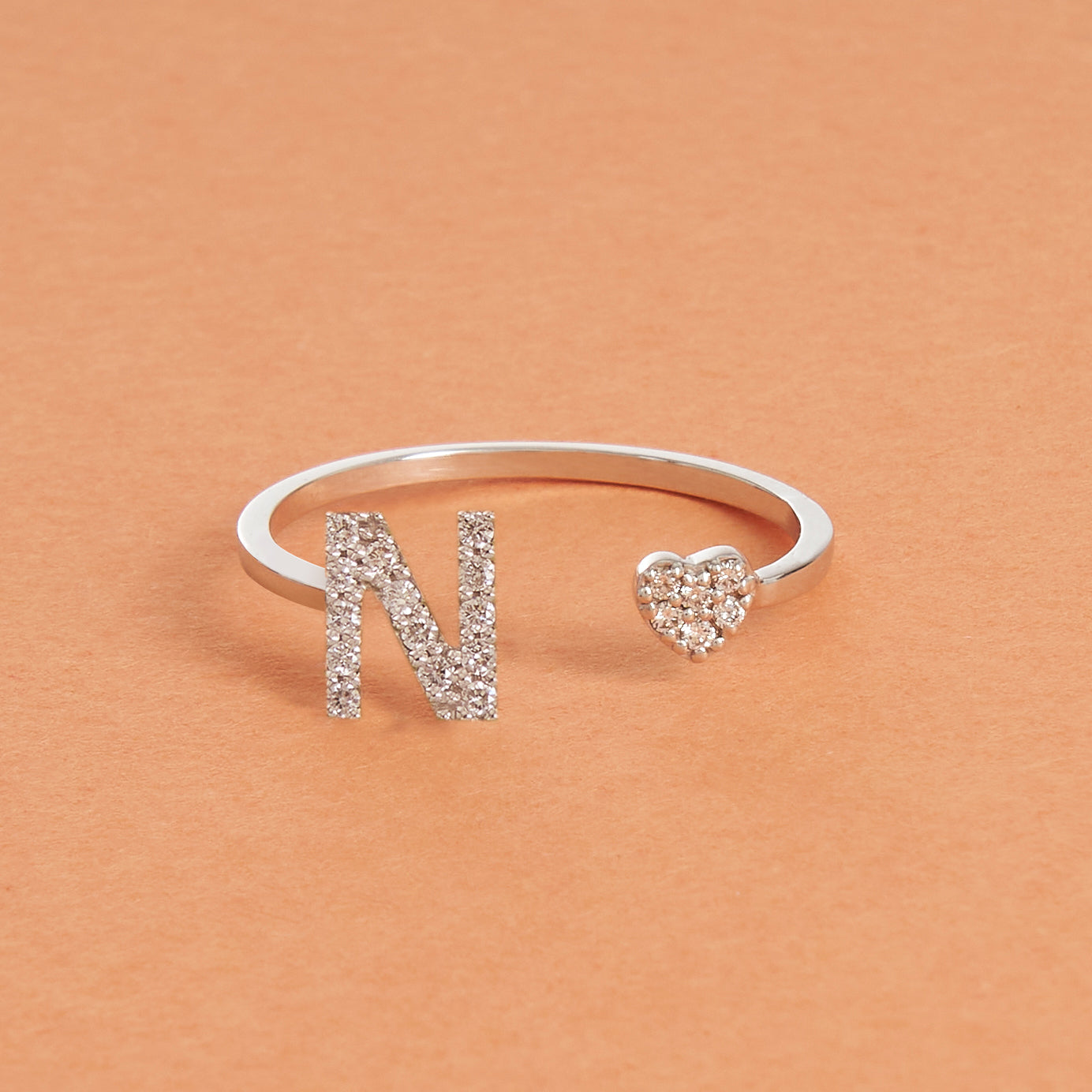 Anello Lettera e Cuore