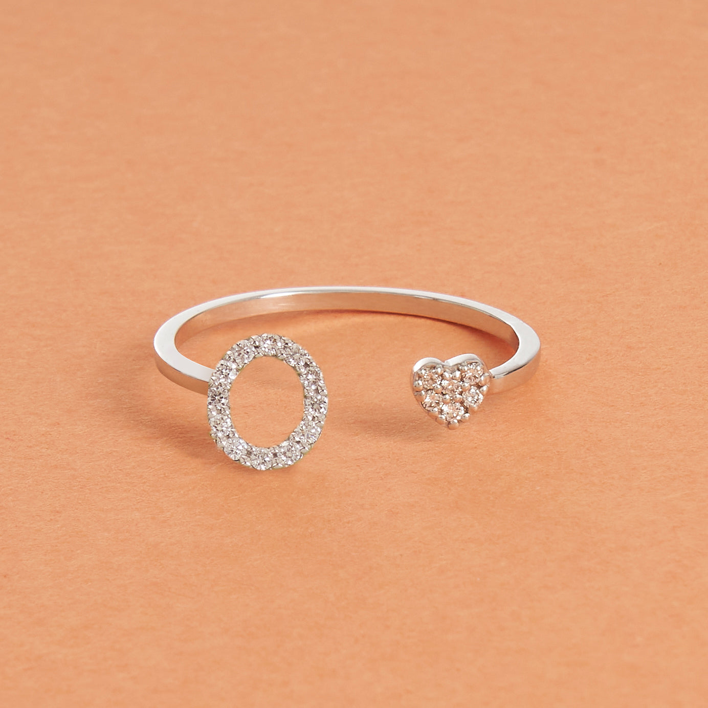 Anello Lettera e Cuore