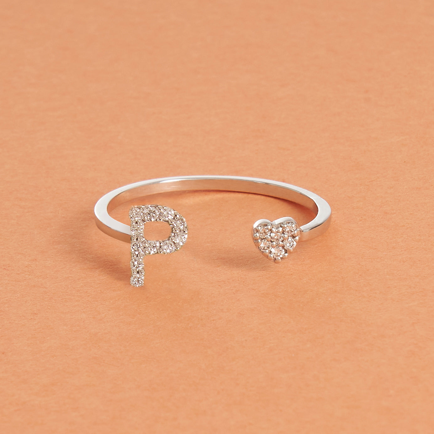 Anello Lettera e Cuore
