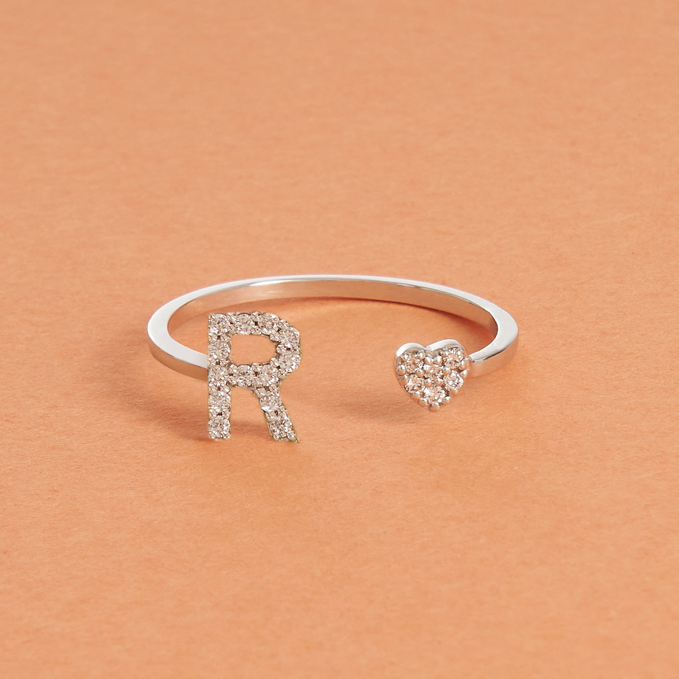 Anello Lettera e Cuore