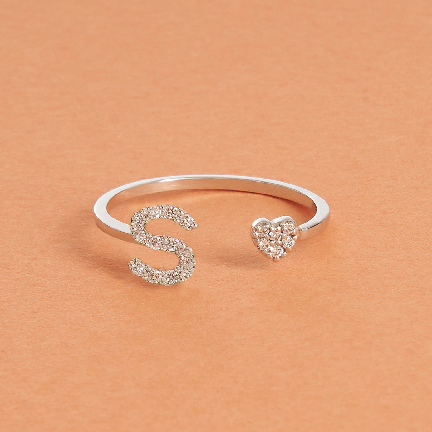 Anello Lettera e Cuore