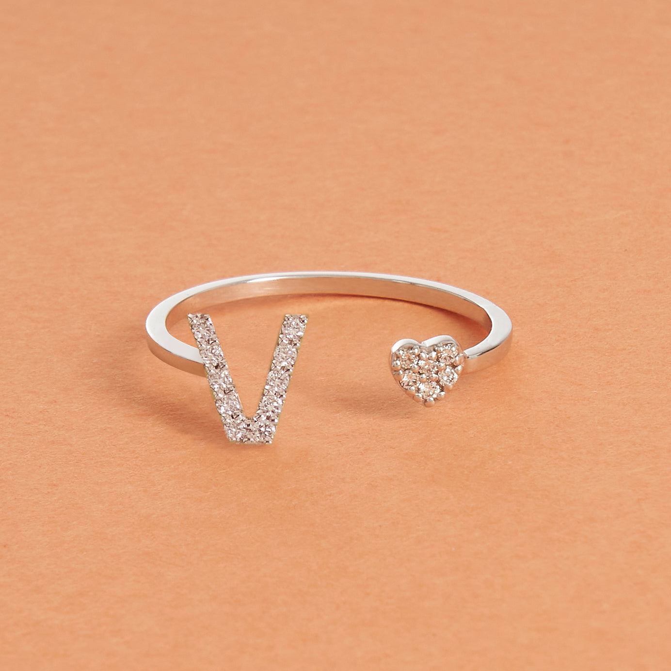 Anello Lettera e Cuore