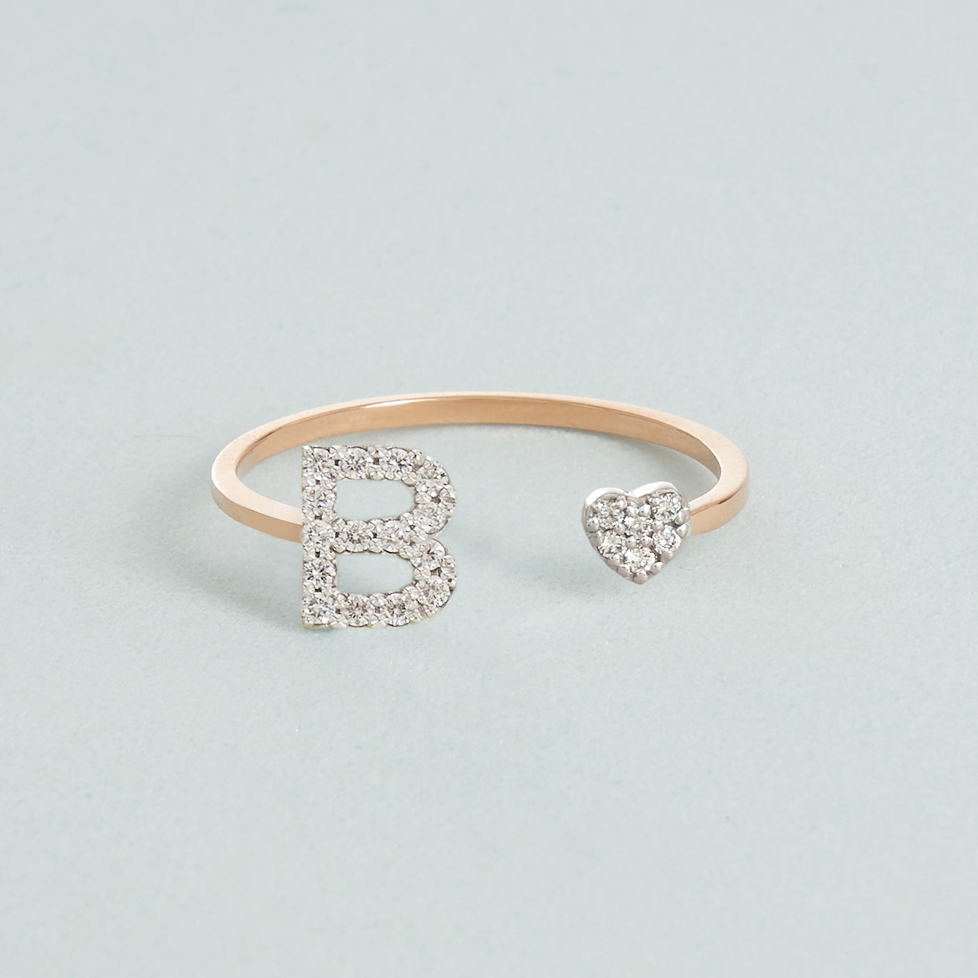 Anello Lettera e Cuore
