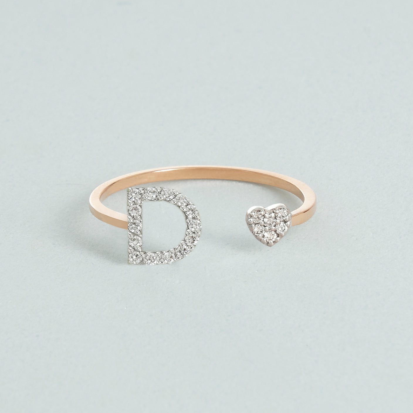 Anello Lettera e Cuore
