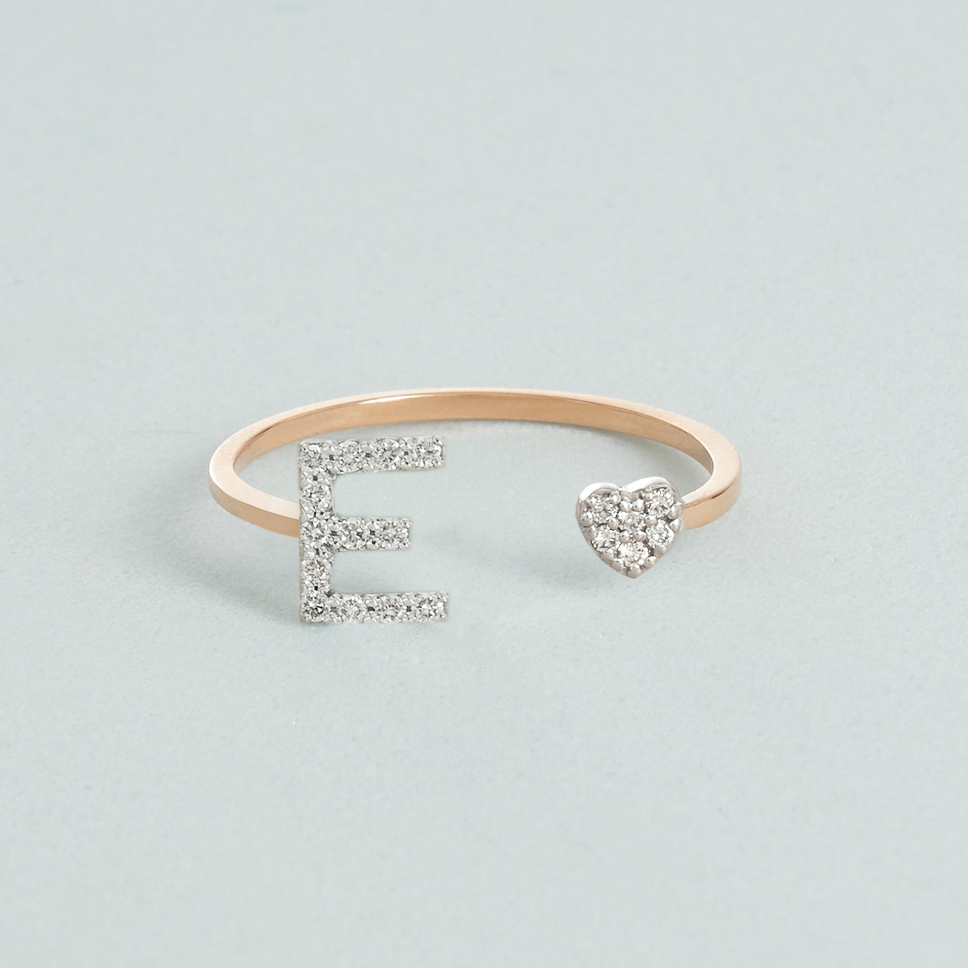 Anello Lettera e Cuore