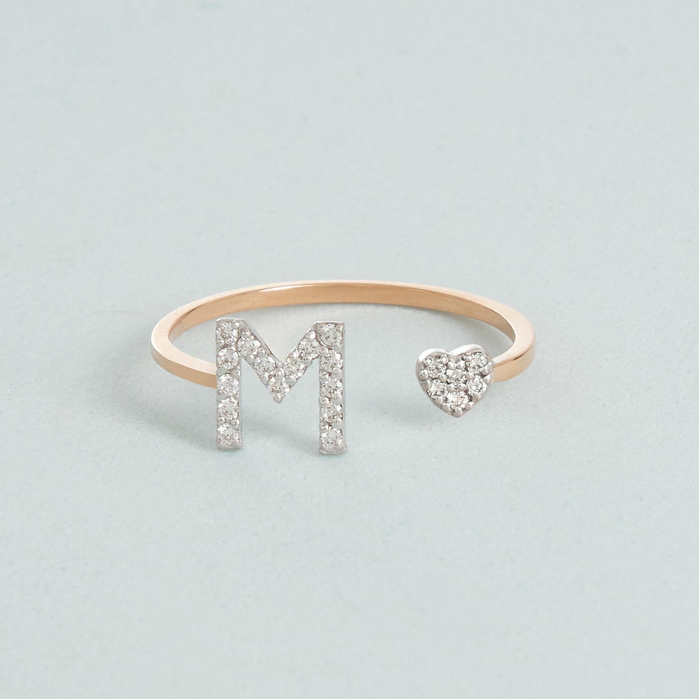 Anello Lettera e Cuore