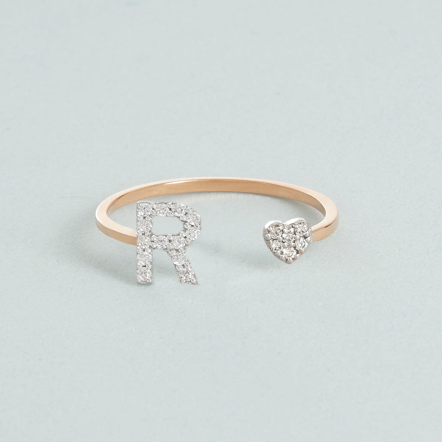 Anello Lettera e Cuore