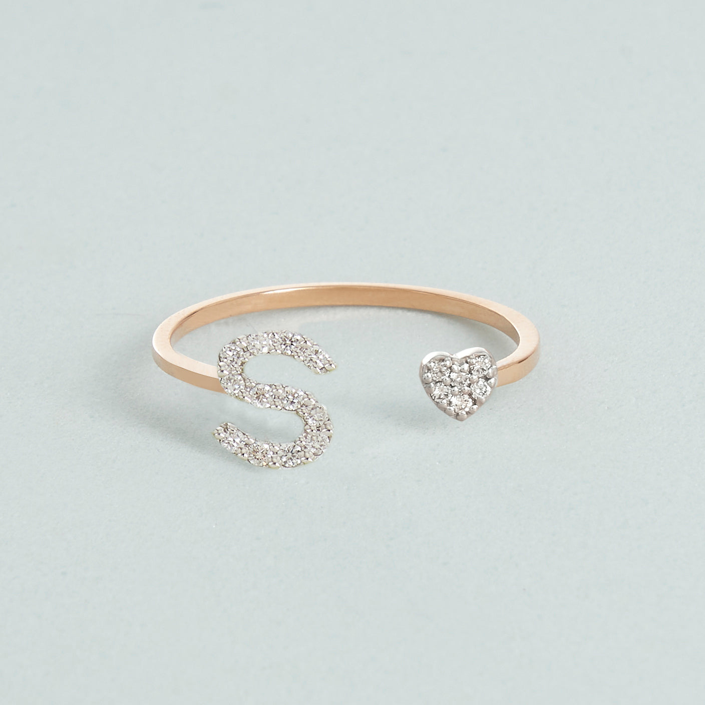 Anello Lettera e Cuore