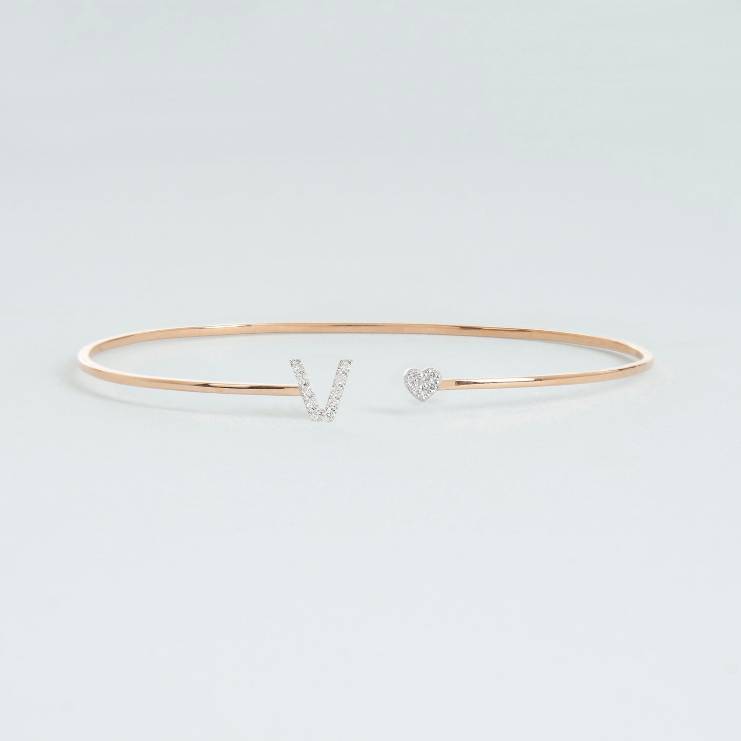 Letter and Heart You Bracelet