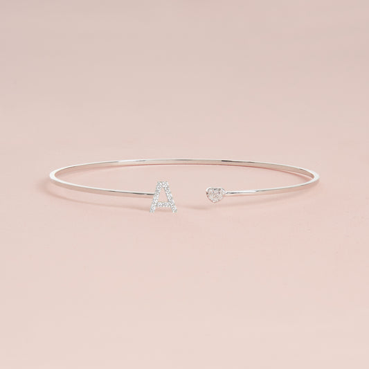 Letter and Heart You Bracelet